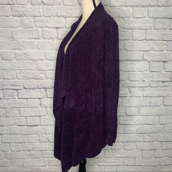 Barefoot Dreams Purple Calypso Wrap Cardigan - Picture 3 of 12